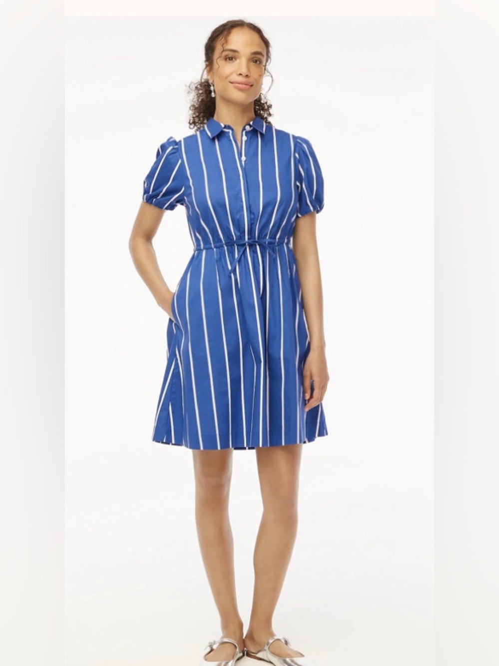 J Crew Short-sleeve tie-waist mini dress 10
